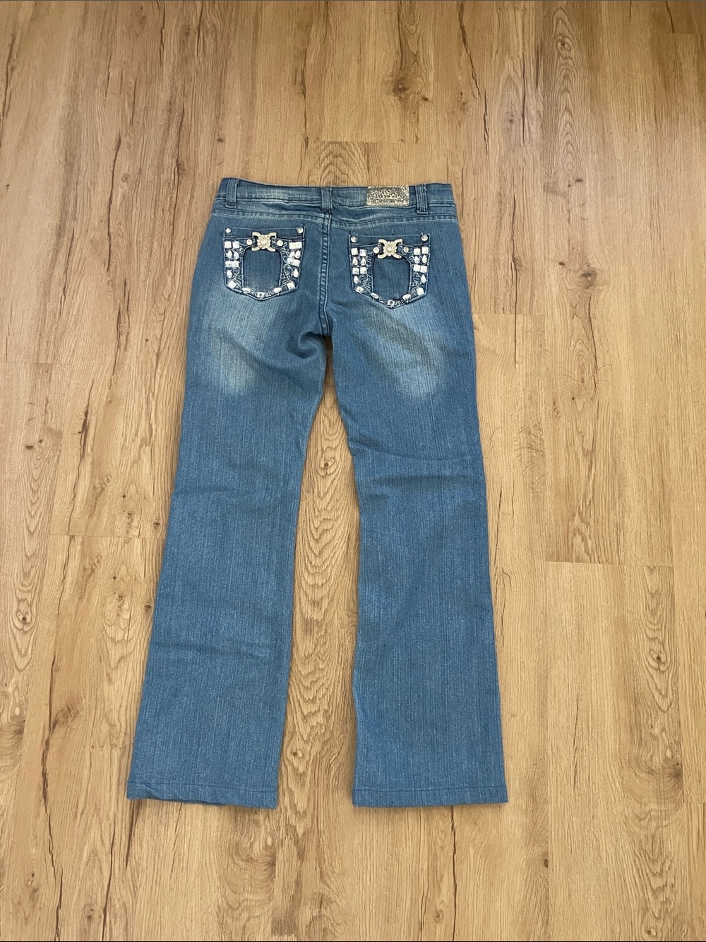 Y2k Women's Blue Flare Mid Waist Jeans - Classic